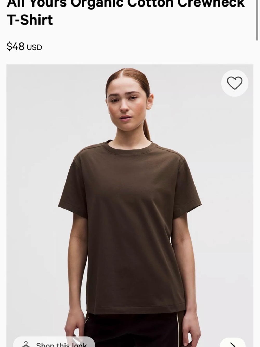Lululemon chocolate brown shirt